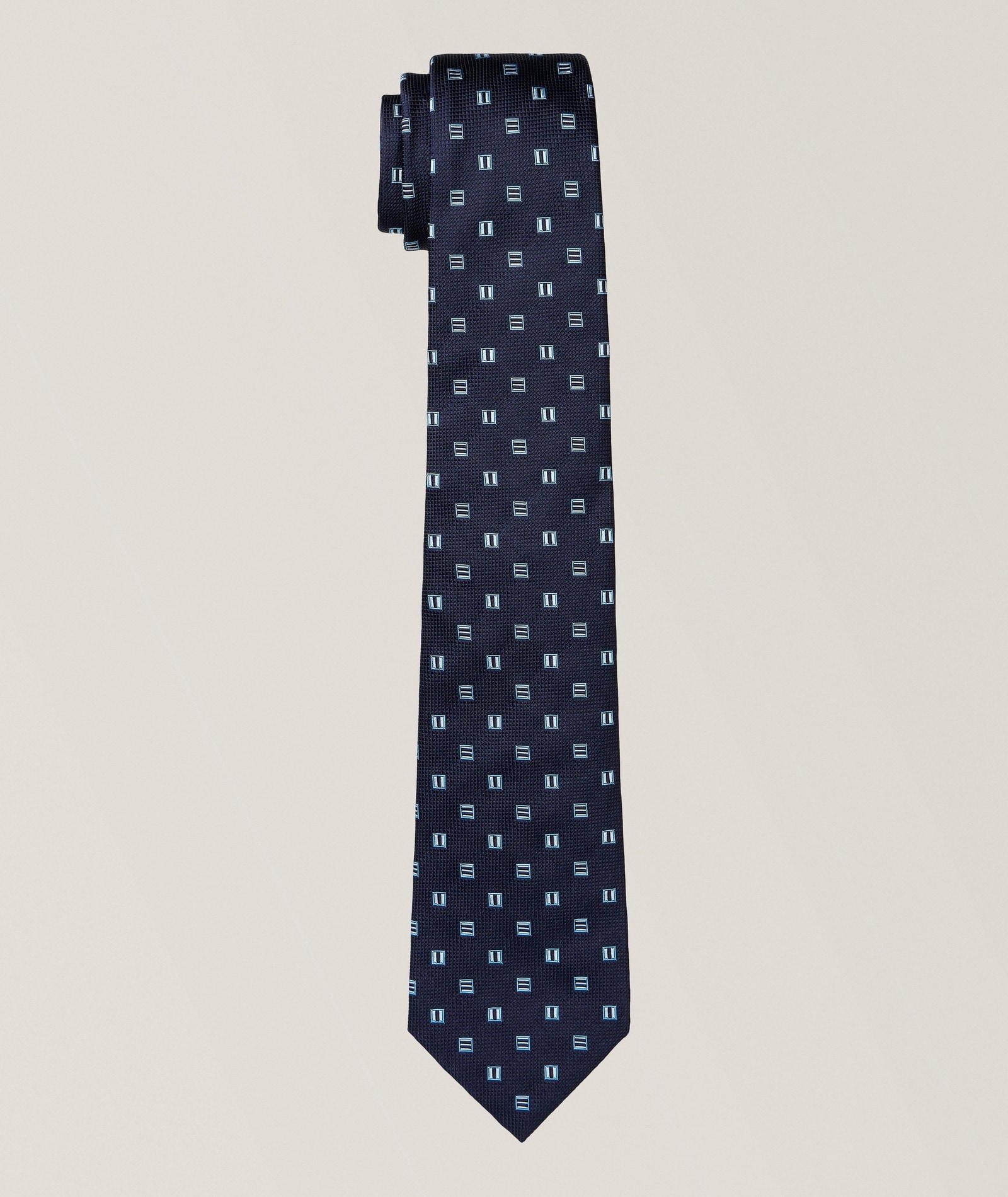 Brioni Square Silk Jacquard Tie in Blue Silk & Silk Blends, image 1 of 1 from Harry Rosen