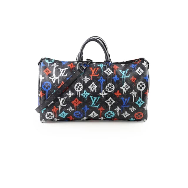 Louis Vuitton Keepall Bandouliere 50 Graffiti Multicolour travel bag in Canvas from The Purse Affair, photo 1 of 1