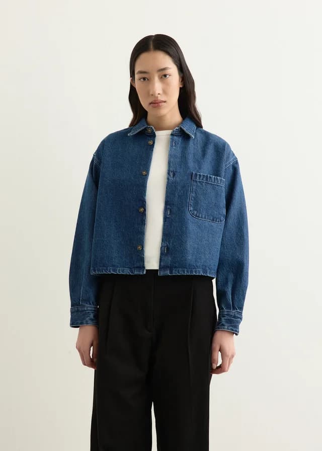 A.P.C. Samantha Overshirt in IAL WASHED INDIGO, image 1 of 1 from Incu