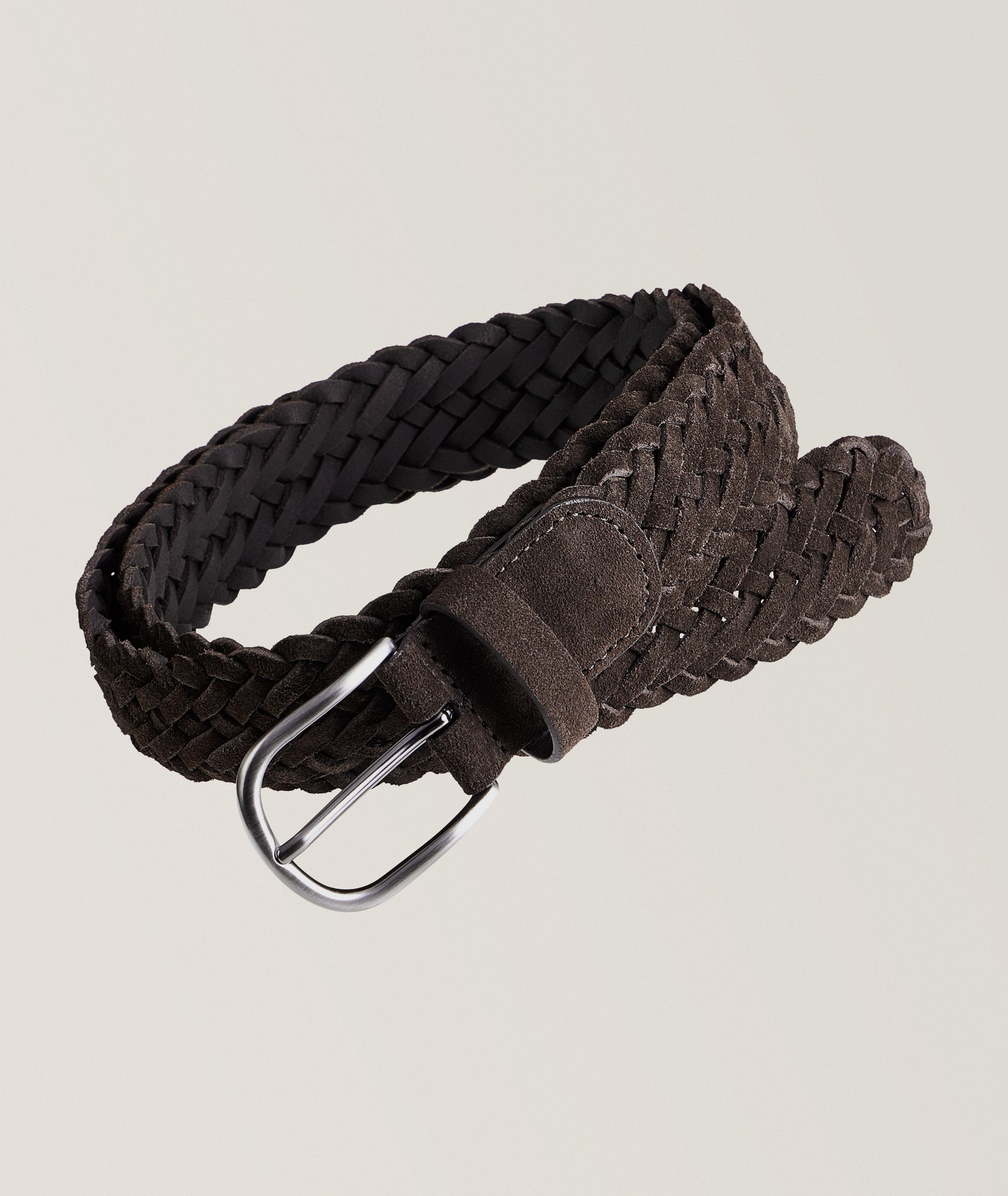 Anderson's Woven Suede Pin-Buckle Belt in Brown Suede, image 1 of 1 from Harry Rosen