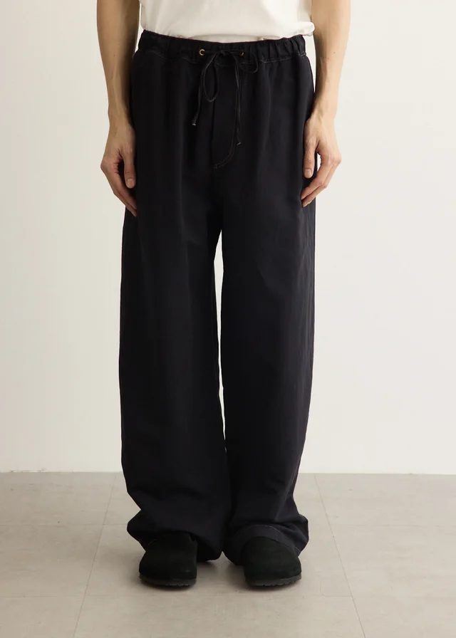 Studio Nicholson Sonny Drawstring Pants in BLACK GRAPE, image 1 of 1 from Incu