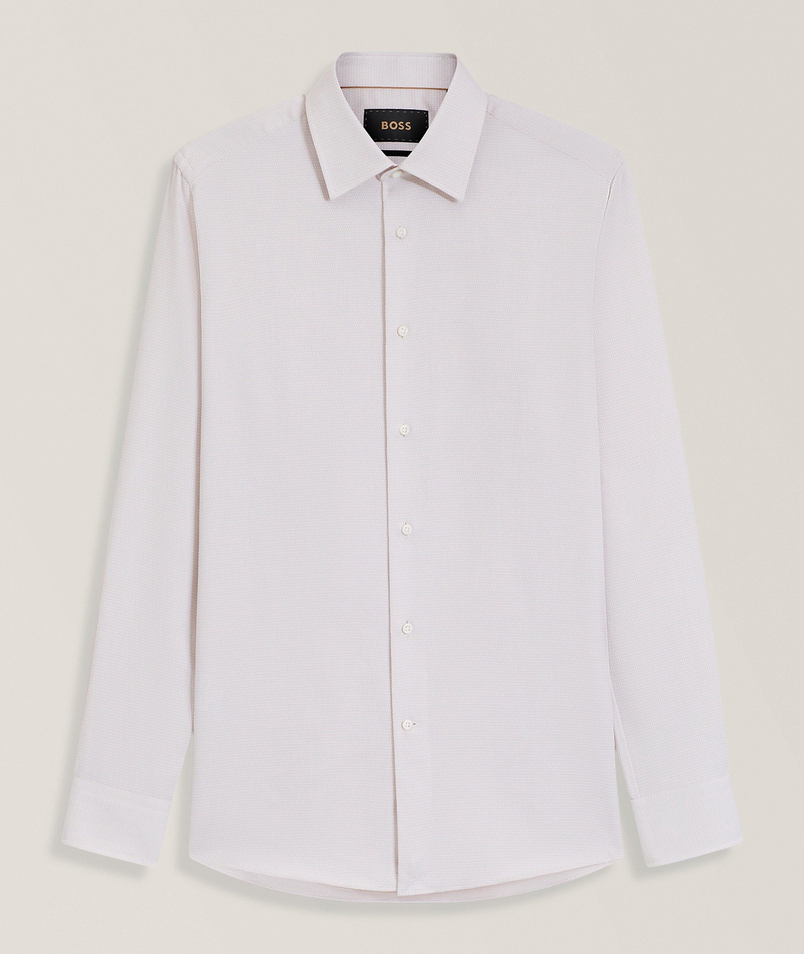 BOSS Hays Cotton Shirt in Beige, image 1 of 1 from Harry Rosen
