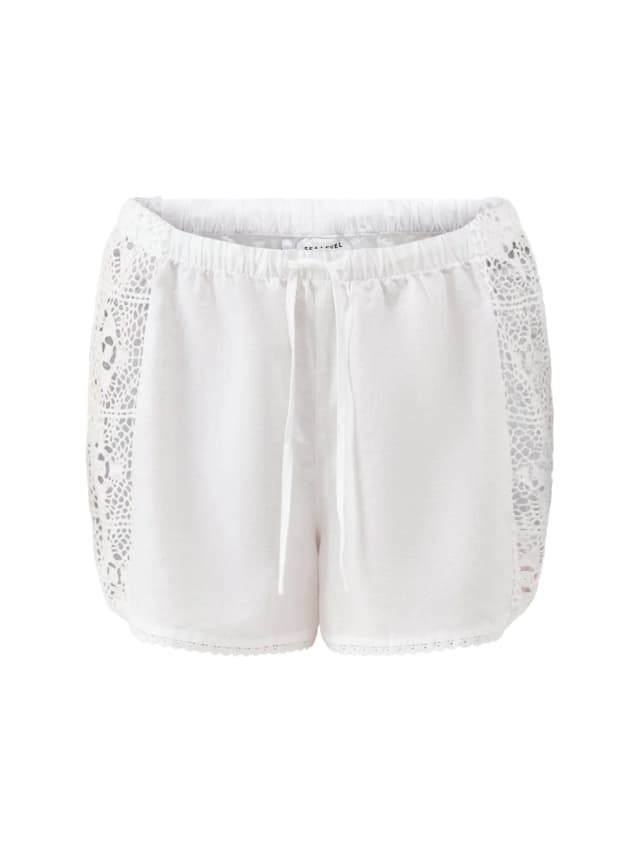 Sea Level Linen Blend Boxer Shorts White in White, image 1 of 1 from Fenwick
