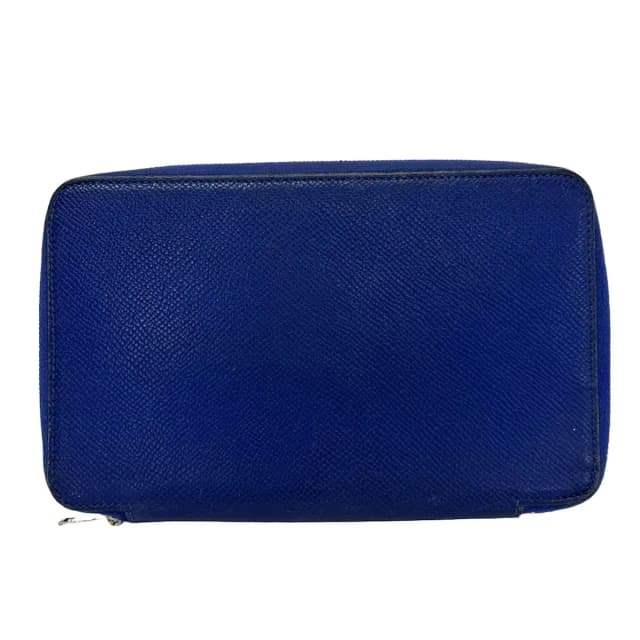 Hermès Notebook Agenda Zip Silk'in Blue Saphir Zip Around in Blue Silk from The Reluxe, photo 1 of 1
