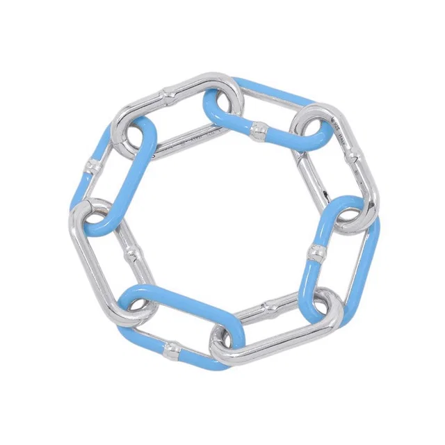 Bottega Veneta Bracelet Chain 925 Sterling Silver Light Blue Enamel in Blue from The Reluxe, photo 1 of 1