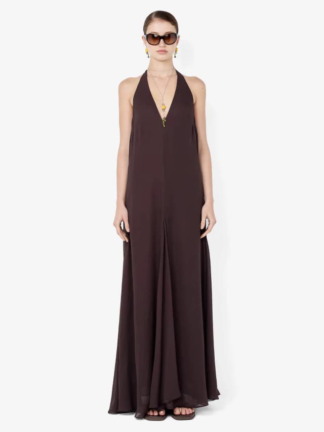 Bec&Bridge SABRINA TRAPEZE DRESS - DARK CHOCOLATE, image 1 of 1 from BEC + BRIDGE