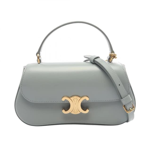 Celine Handbag Teenage Laura 2-Way Light Blue Leather Triomphe in Blue Leather from The Reluxe, photo 1 of 1