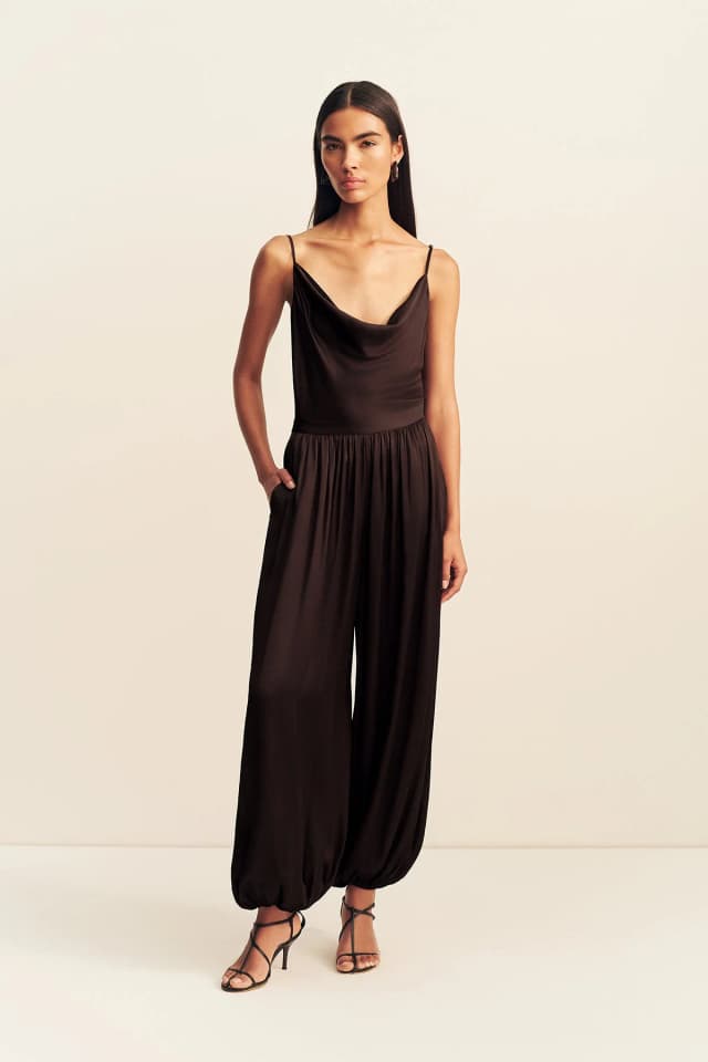 Shona Joy AGNES HAREM PANT - ESPRESSO, image 1 of 1 from Shona Joy