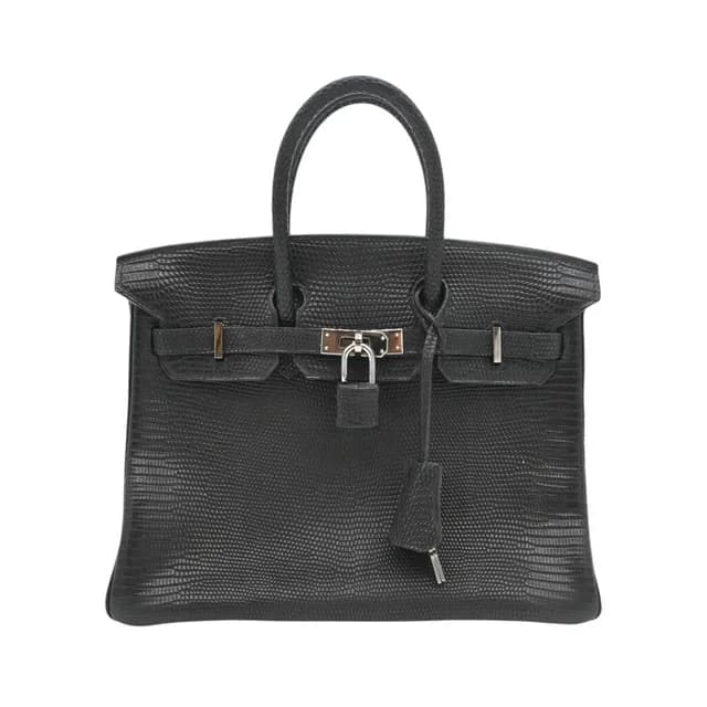 Hermès 2005 Black Birkin 25 Lizard Leather Bag in Black Lizard from Clotheshorse Anonymous, photo 1 of 1