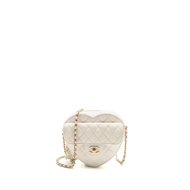 Chanel 22S Heart Bag Lambskin White LGHW (Microchip) in White Lambskin from EMIER, photo 1 of 1