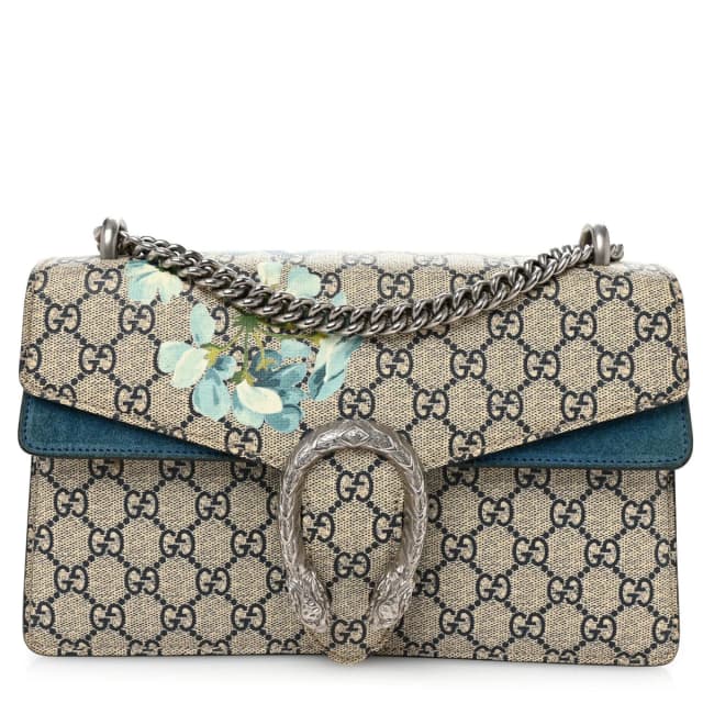Gucci Dionysus GG Supreme Blooms Coated Canvas Bag - Beige & Navy in Beige Coated canvas from H&T, photo 1 of 1