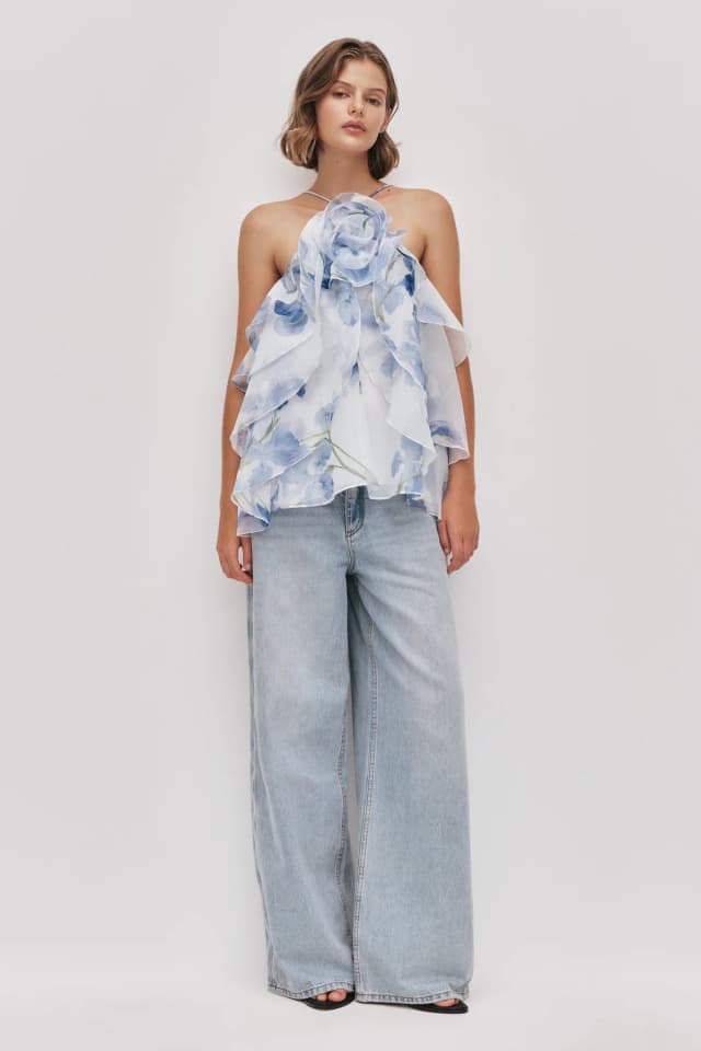 AJE Pandorea Layered Top in IRIS, image 1 of 1 from Aje