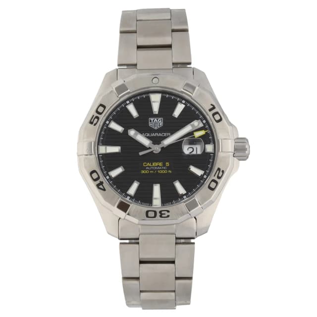 TAG Heuer Aquaracer WAY2010 43mm Stainless Steel Watch from H&T, photo 1 of 1