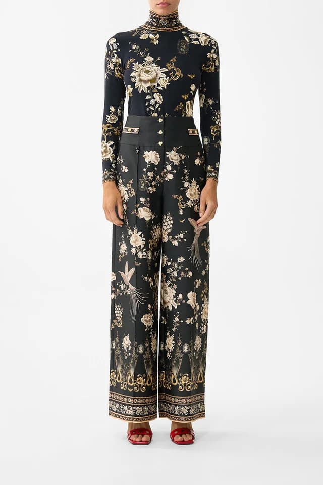 Camilla eBoutique TAILORED PANT WITH WAIST BUTTON DETAIL FLAMENCO FOLKLORE, image 1 of 1 from CAMILLA