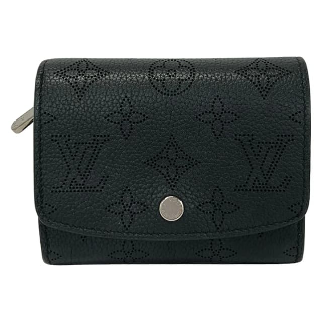Louis Vuitton Bifold Wallet Mahina Portefeuille Iris Compact Noir Leather in Black Leather from The Reluxe, photo 1 of 1