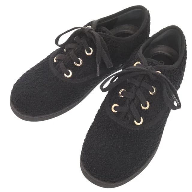 Chanel Logo Black Low-Cut Sneakers 37 in Black from The Reluxe, photo 1 of 1