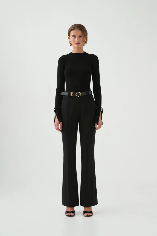 AJE Amber Pant in BLACK, image 1 of 1 from Aje