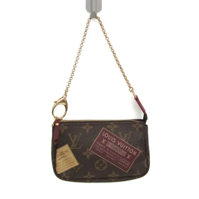 Louis Vuitton Monogram Mini Pochette Accessoires Label Collection M63798 Women,Men Handbag,Pouch Monogram,Wine in Brown/Wine PVC from Elady, photo 1 of 1