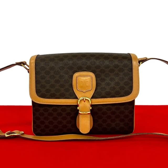 Celine Vintage Macadam Blason Triomphe Pattern Leather Shoulder Bag Pochette in Leather from The Reluxe, photo 1 of 1