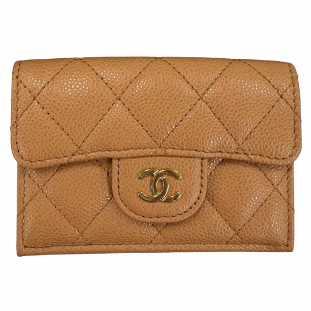 Chanel Classic Small Flap Wallet Caviar Leather CC Logo Quilted Brown in Brown Caviar leather from The Reluxe, photo 1 of 1