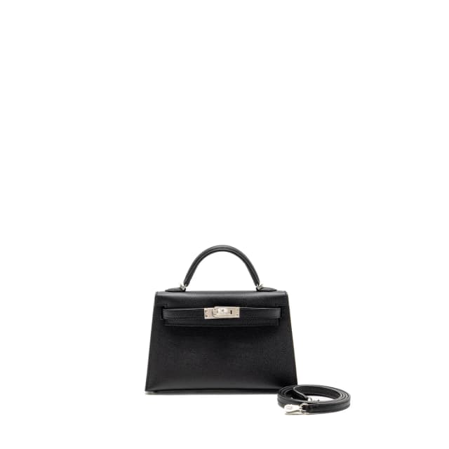 Hermès Mini Kelly II Epsom Black SHW Stamp B in Black Epsom leather from EMIER, photo 1 of 1