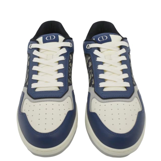 Dior Low-Top Oblique Jacquard Sneaker Grey in Grey Calfskin from Dallas Designer Handbags, photo 1 of 1