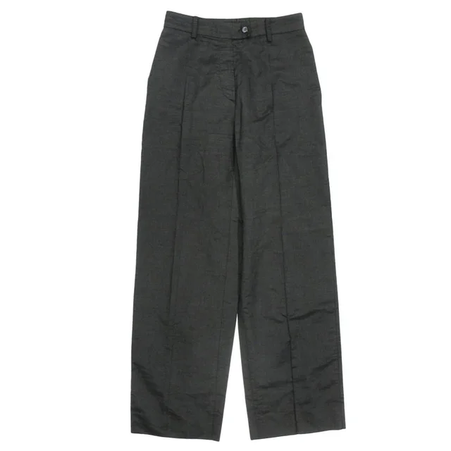 Prada Trousers Pants Straight Pleated Cotton Vintage 40 Gray in Grey from The Reluxe, photo 1 of 1