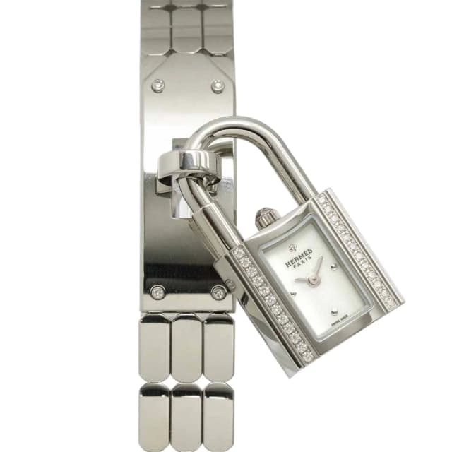 Hermès Kelly Watch Diamond Bezel White Quartz in White from The Reluxe, photo 1 of 1