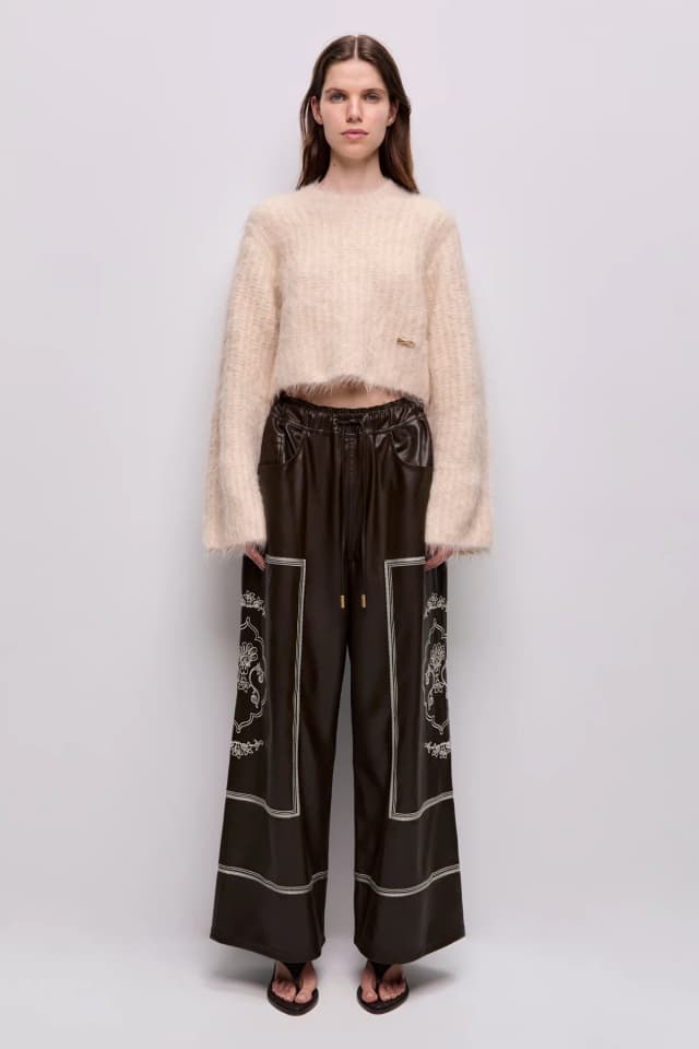 AJE Niro Fluffy Jumper in STONE, image 1 of 1 from Aje