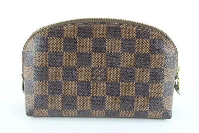 Louis Vuitton Damier Ebene Cosmetic Pouch PM Demi Ronde in Brown Canvas from Bagriculture, photo 1 of 1