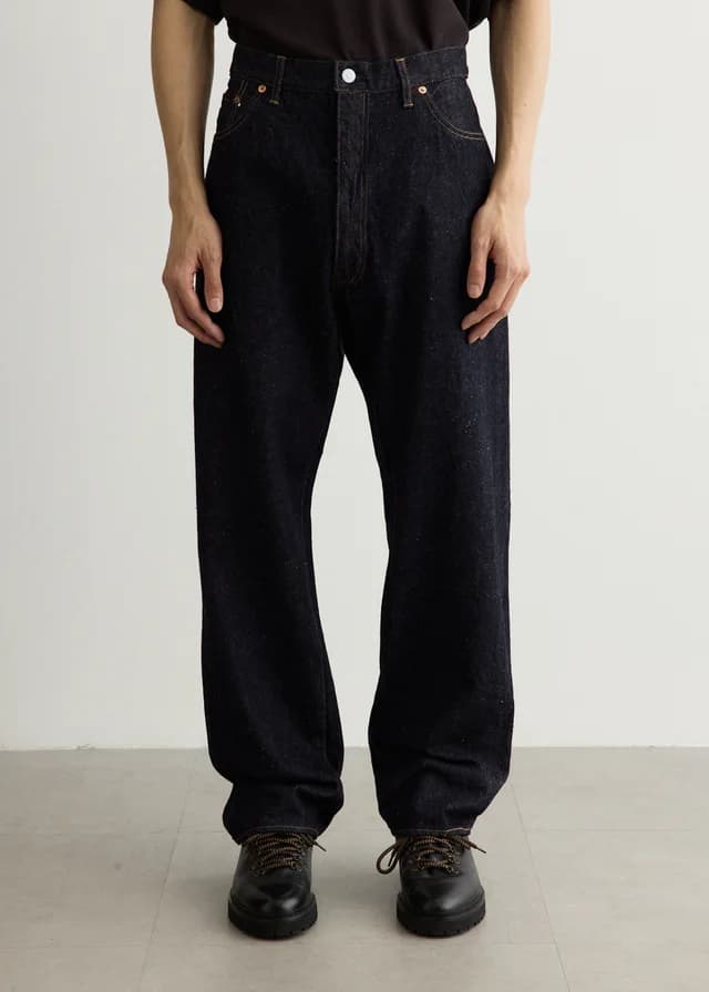 KAPTAIN SUNSHINE 5P Zipper Front Denim Pants in INDIGO ONE WASH, image 1 of 1 from Incu