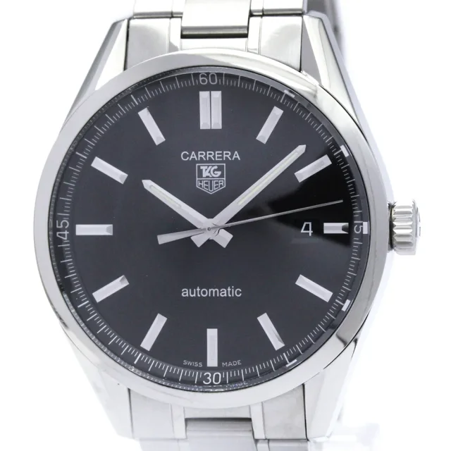 TAG Heuer Carrera Calibre 5 Steel Automatic Mens Watch WV211B Polished in Black from Elady, photo 1 of 1