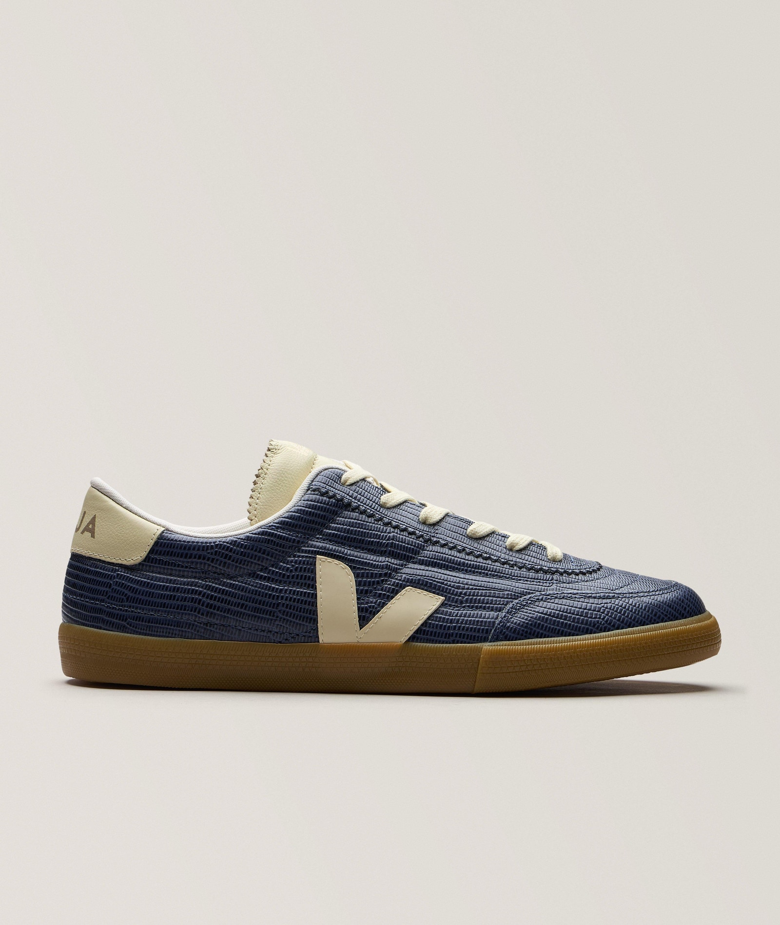 VEJA Panenka Textured Leather Sneakers in Blue Leather, image 1 of 1 from Harry Rosen
