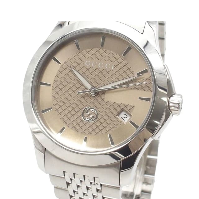 Gucci G-Timeless Brown Stainless Steel Watch Quartz in Brown from The Reluxe, photo 1 of 1