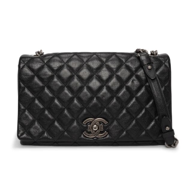 Chanel Quilted Goatskin Large City Rock Flap Bag in Black Goatskin from Blue Spinach, photo 1 of 1