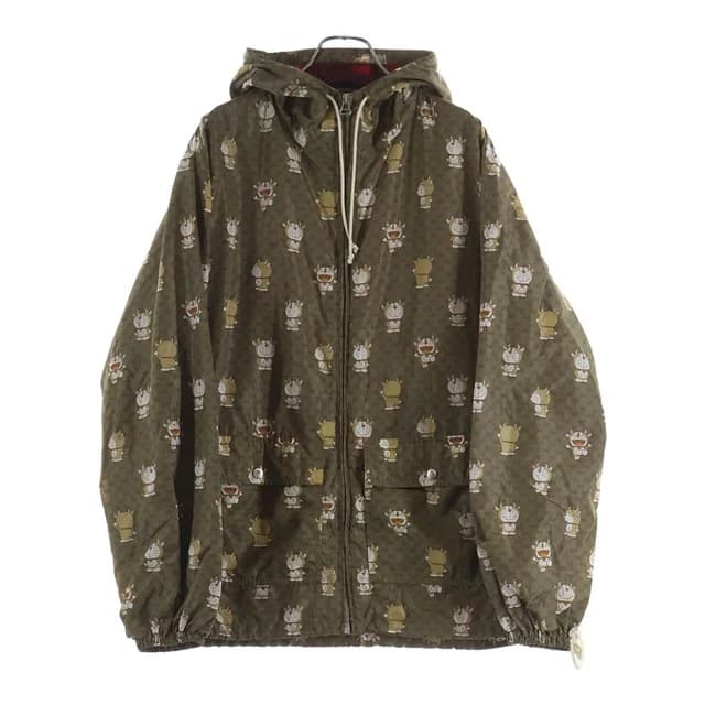 Gucci Doraemon Ushiemon Hoodie Nylon Jacket Brown in Brown Nylon from The Reluxe, photo 1 of 1