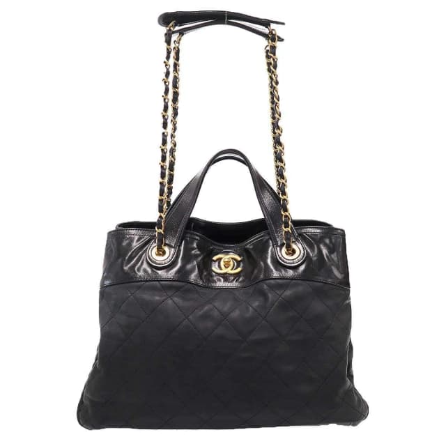 Chanel Quilted In The Mix Chain Shoulder Bag Black in Black Leather from The Reluxe, photo 1 of 1