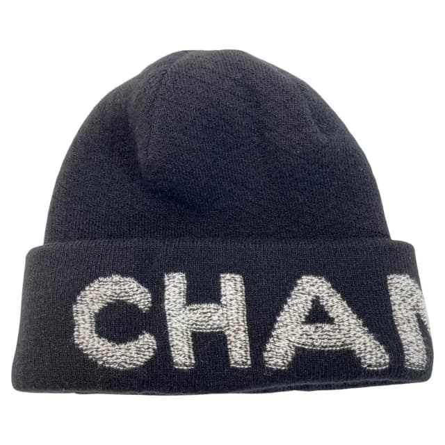 Chanel Knit Cap Wool 70 Cashmere 30 Black in Black Cashmere from The Reluxe, photo 1 of 1