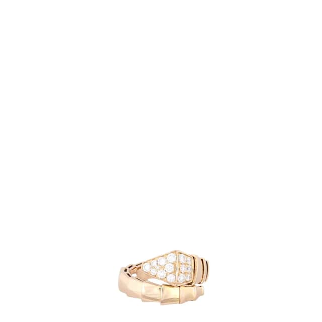 Bvlgari Serpenti Viper 18k Rose Gold Diamond Ring in Pink from Luxe.It.Fwd, photo 1 of 1