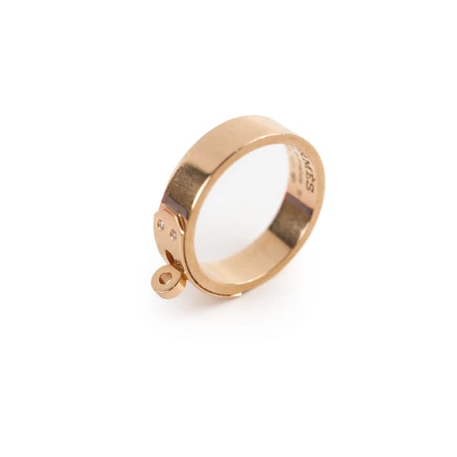 Hermès 18k Kelly Ring Rose Gold with Diamonds Size 51 in Pink from The Purse Affair, photo 1 of 1