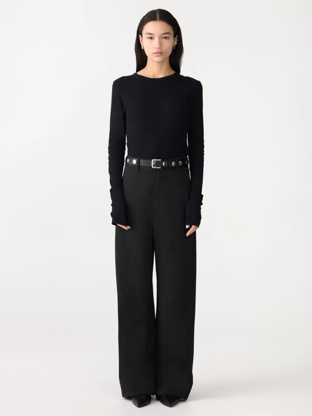 Bassike Stretch Twill Tailored Pant, image 1 of 1 from bassike
