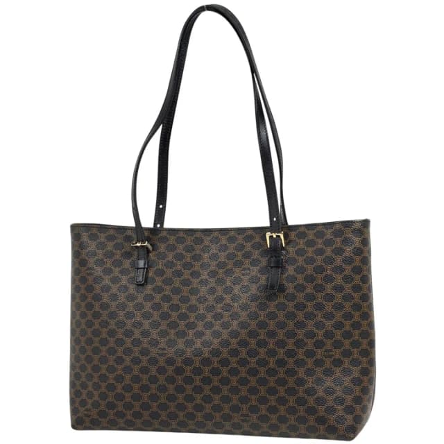 Celine Macadam Pattern Tote Bag Brown Black in Black Coated canvas from The Reluxe, photo 1 of 1