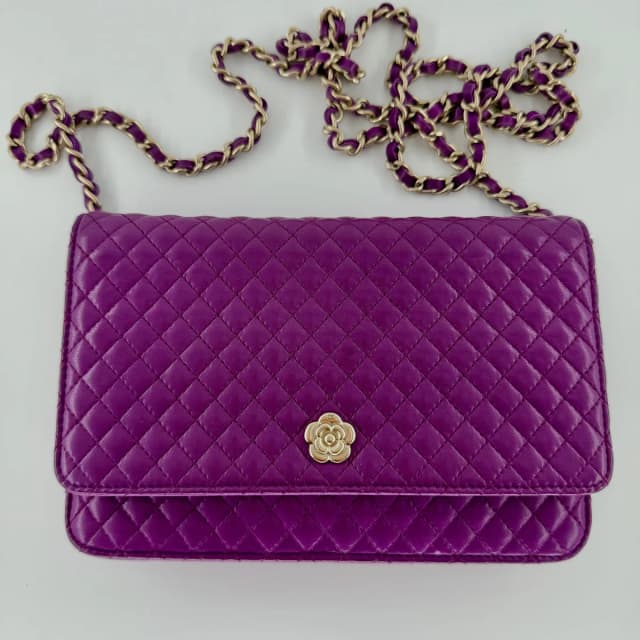 Chanel Purple Lambskin Matelasse WOC in Purple Lambskin from SparklesnDreams, photo 1 of 1