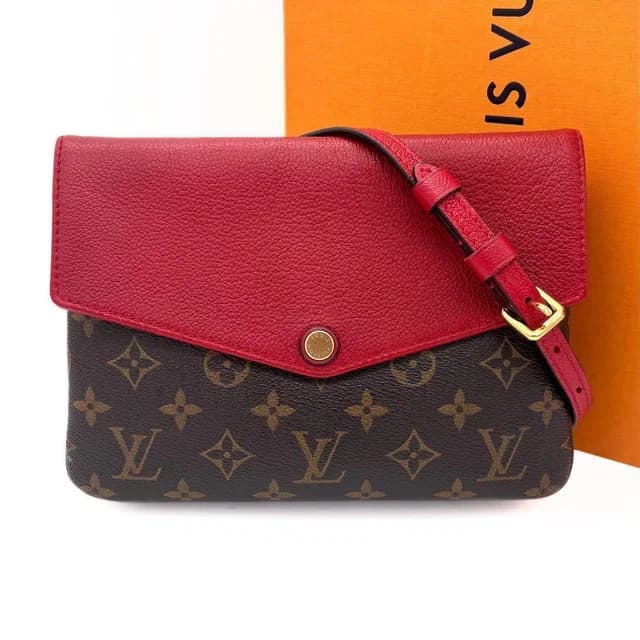 Louis Vuitton Monogram Twice Cerise Shoulder Bag Red in Red Calfskin from The Reluxe, photo 1 of 1