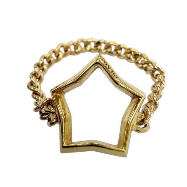 Prada Brass Metal Star Chain Ring Gold JP in Gold from The Reluxe, photo 1 of 1