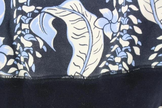 Louis Vuitton Men L Virgil Abloh Navy Varsity Leaves Leaf Printed Sweatshirt in Navy from Bagriculture, photo 1 of 1