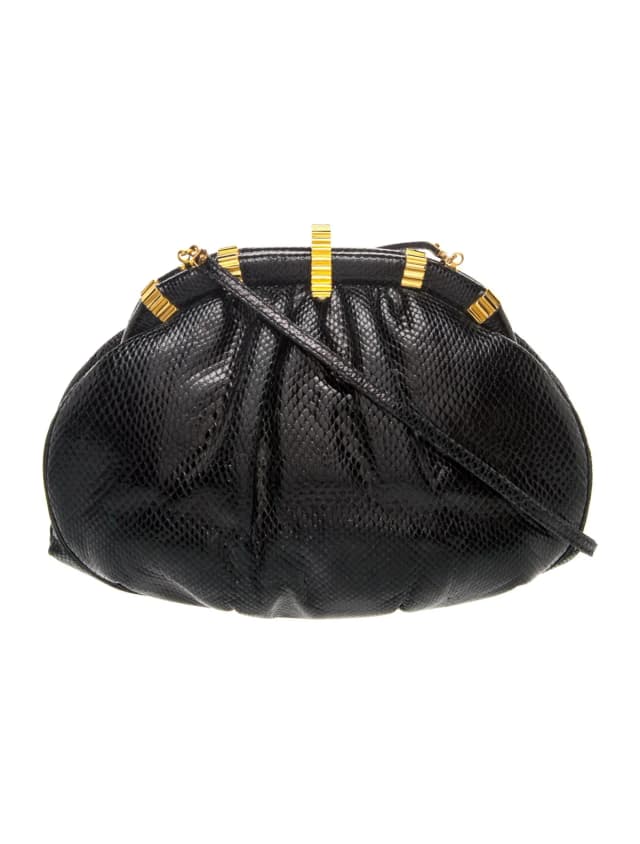 Judith Leiber Snakeskin Crossbody Bag in blue from The RealReal, photo 1 of 1