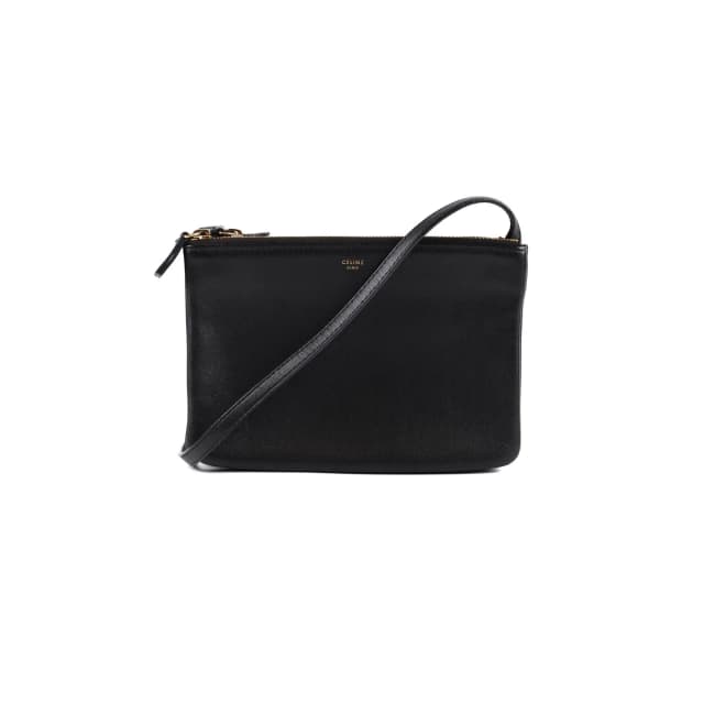 Celine Trio Small Black in Black Leather from The Purse Affair, photo 1 of 1