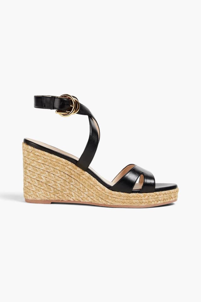 Stuart Weitzman Zuzu leather espadrille wedge sandals, image 1 of 1 from THE OUTNET