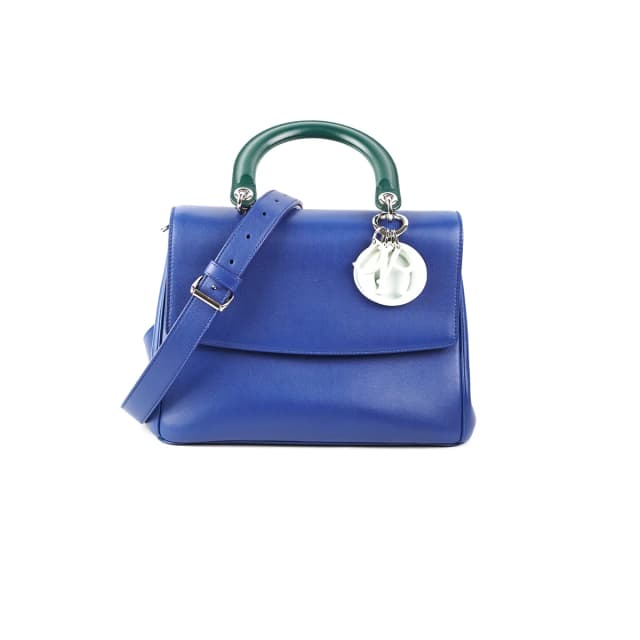 Be Dior Blue Top Handle Bag in Blue Leather from The Purse Affair, photo 1 of 1